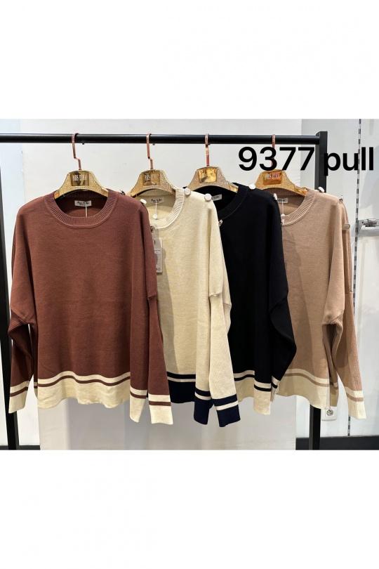 Pulls Femme Noir PARIS ET MOI 9377 Efashion Paris