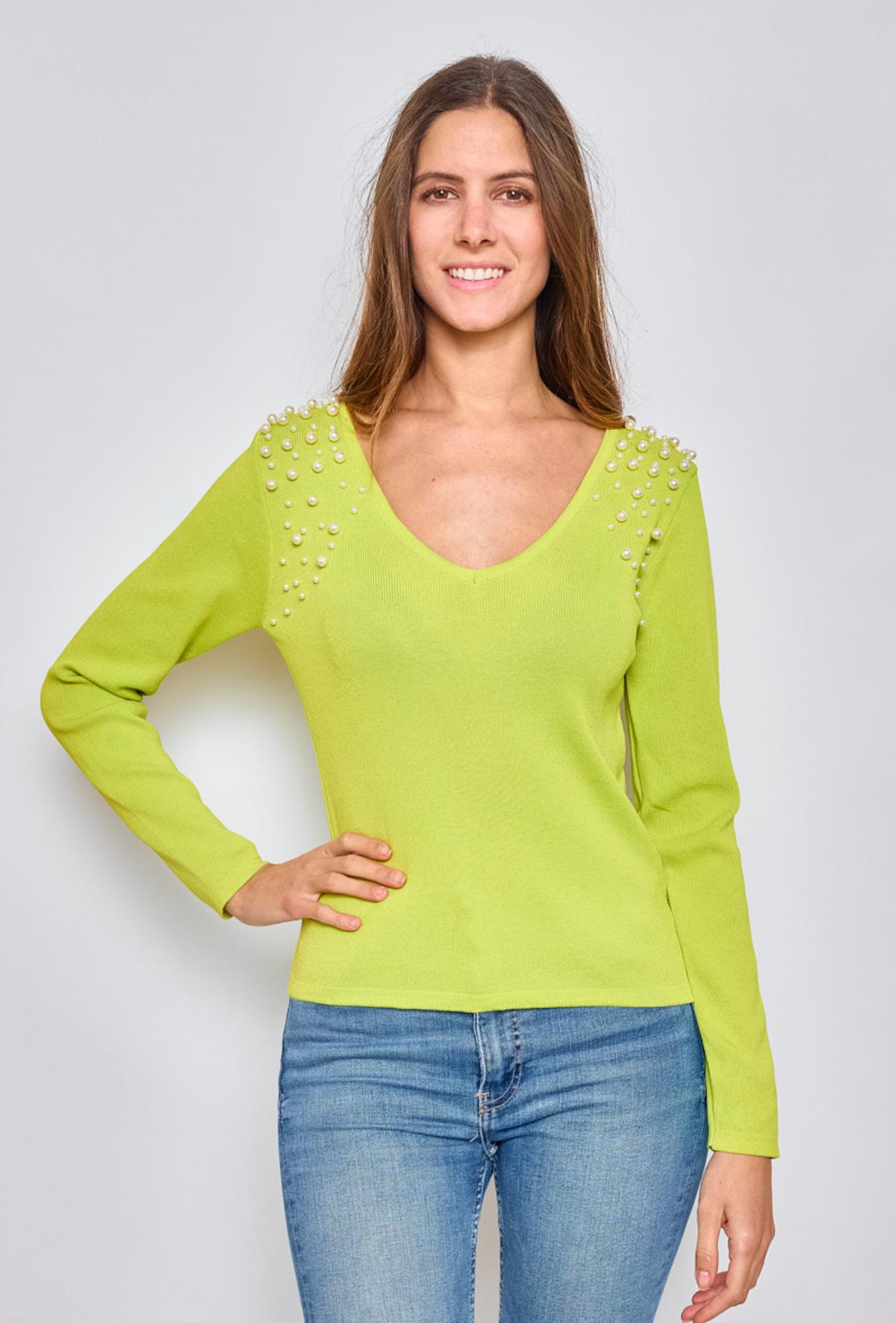 Jumpers Women Green PARIS ET MOI 8940 #c Efashion Paris