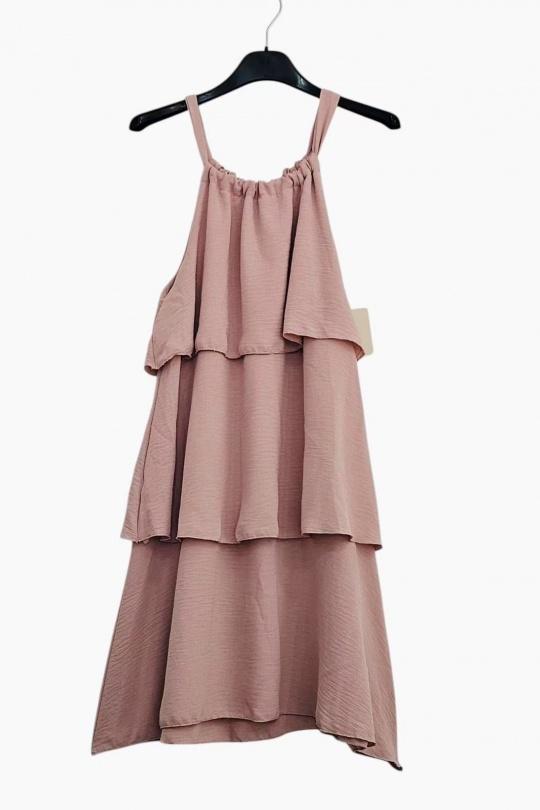 Midi dresses Women Old pink Lily Fashion 12711 Efashion Paris