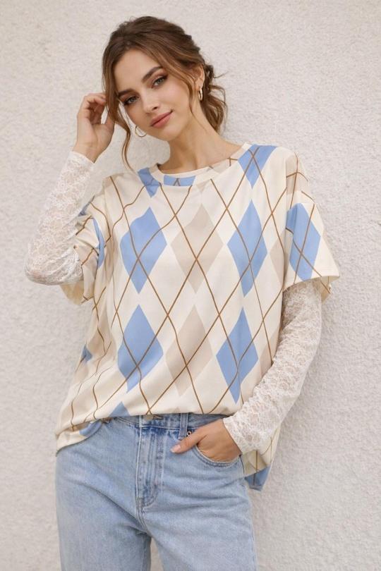 Tops Femme Bleu Lily Fashion 0084L Efashion Paris