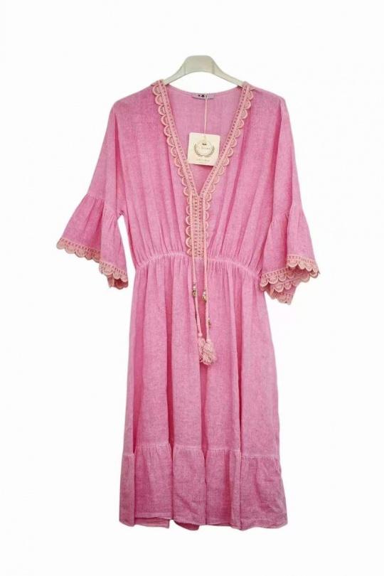 Robes mi-longues Femme Kaki Lily Fashion 6218 Efashion Paris