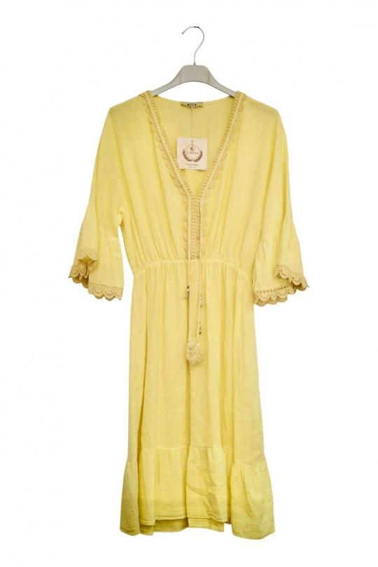 Robes mi-longues Femme Kaki Lily Fashion 6218 Efashion Paris