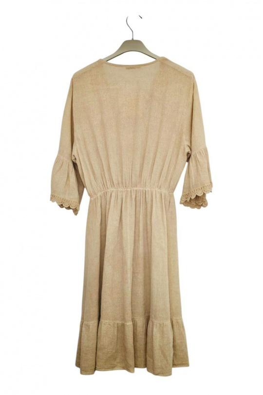 Robes mi-longues Femme Kaki Lily Fashion 6218 Efashion Paris