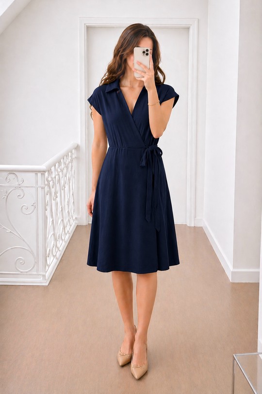 Robes mi-longues Femme Rose Lily Fashion 12566 Efashion Paris