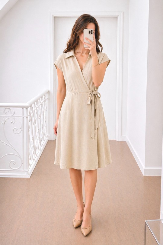 Robes mi-longues Femme Rose Lily Fashion 12566 Efashion Paris