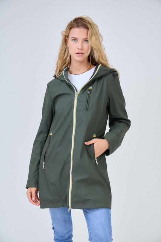 Coats Women Khaki GIOVANNI PARIS LANA F23052 Efashion Paris