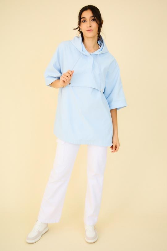 Capes et ponchos Femme Bleu ciel GIOVANNI PARIS LIVIA  S-9635 Efashion Paris