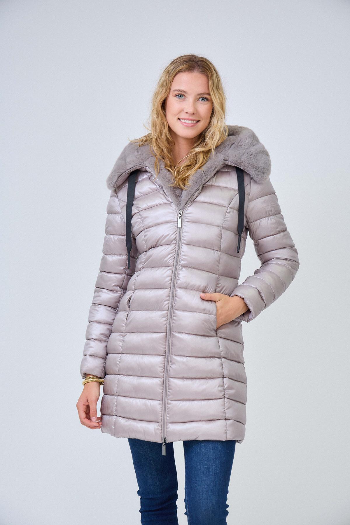 Piumini Donna Taupe GIOVANNI PARIS JOLY F89398 #c Efashion Paris