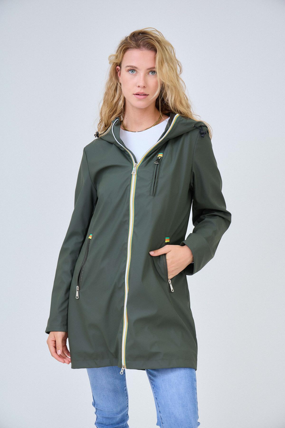 Coats Women Khaki GIOVANNI PARIS LANA F23052 #c Efashion Paris
