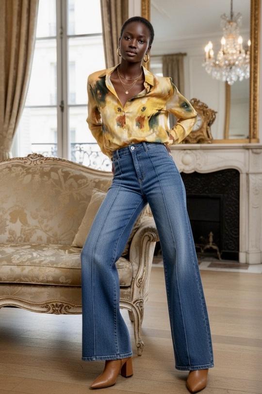 Camicette Donna Yellow Archie Love 8399-Q-JAUNE Efashion Paris