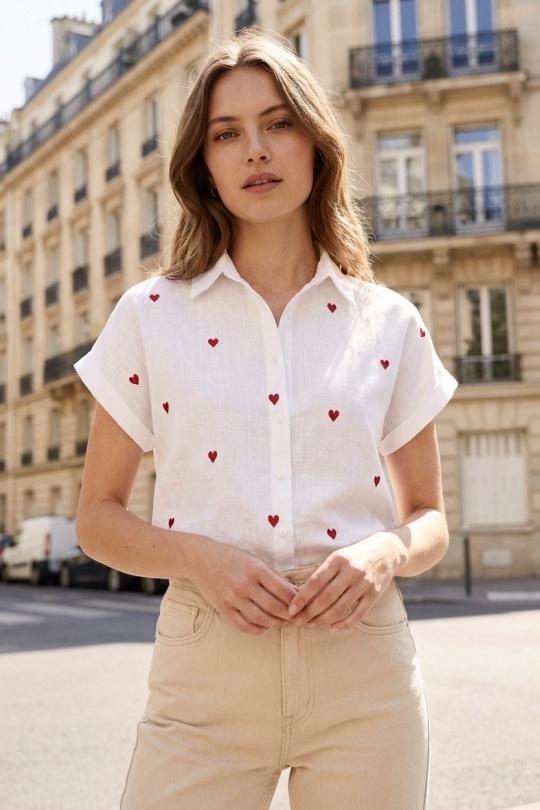 Shirts Women Red Archie Love 6198-ROUGE Efashion Paris