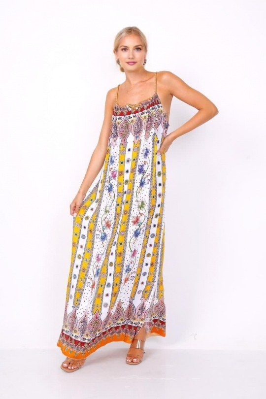 Robes longues Femme Jaune LUSA 2018-7 Efashion Paris