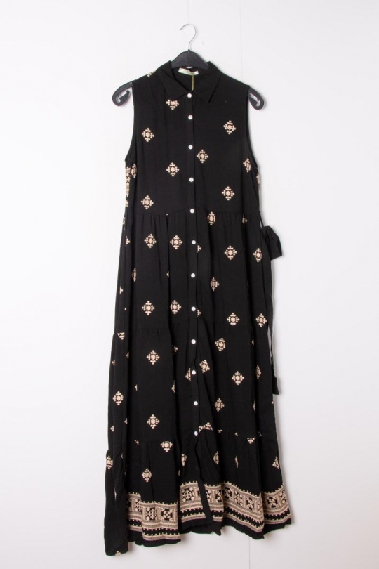 Abiti maxi Donna Black LUSA Q001 Efashion Paris