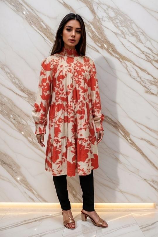 Short dresses Women Red LUSA 925 Efashion Paris