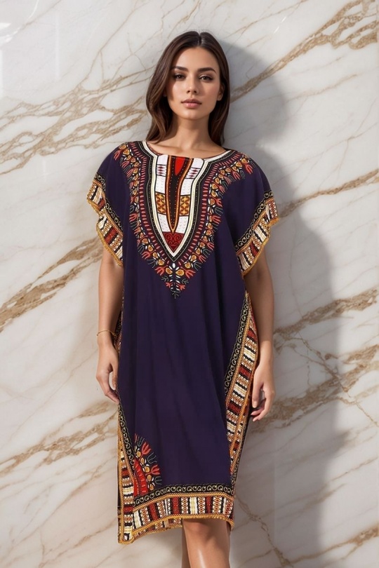Midi dresses Women Blue LUSA 1208-3 Efashion Paris