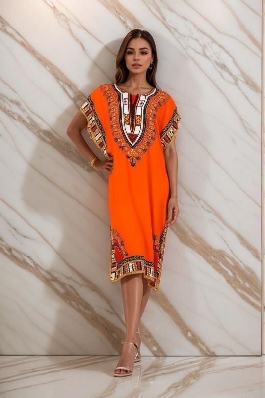 Robes mi-longues Femme Couleurs mélangées LUSA 1208-3 Efashion Paris