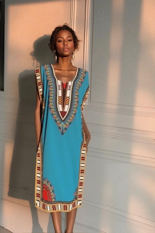 Midi dresses Women Mixed colors LUSA 1208-3 Efashion Paris