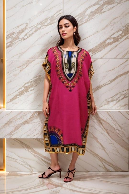Midi dresses Women Mixed colors LUSA 1208-3 Efashion Paris
