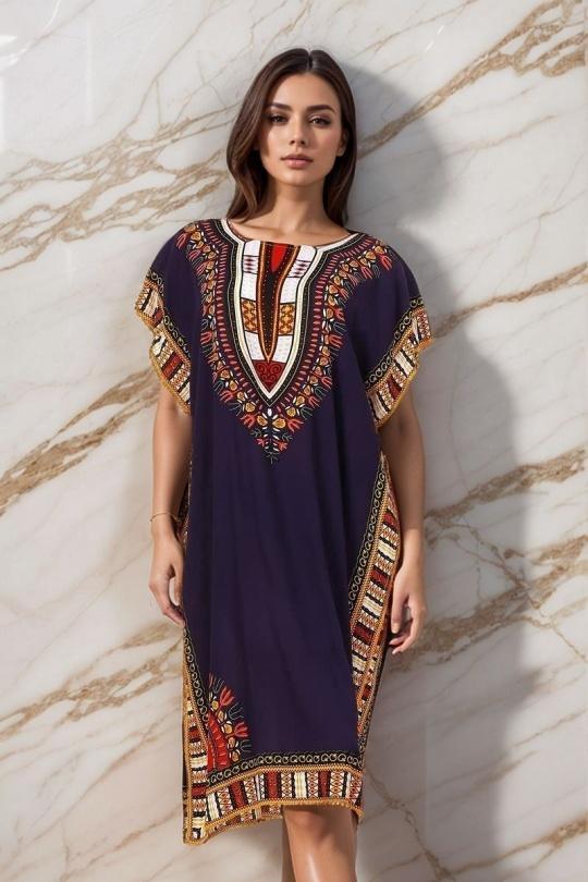 Midi dresses Women Mixed colors LUSA 1208-3 Efashion Paris