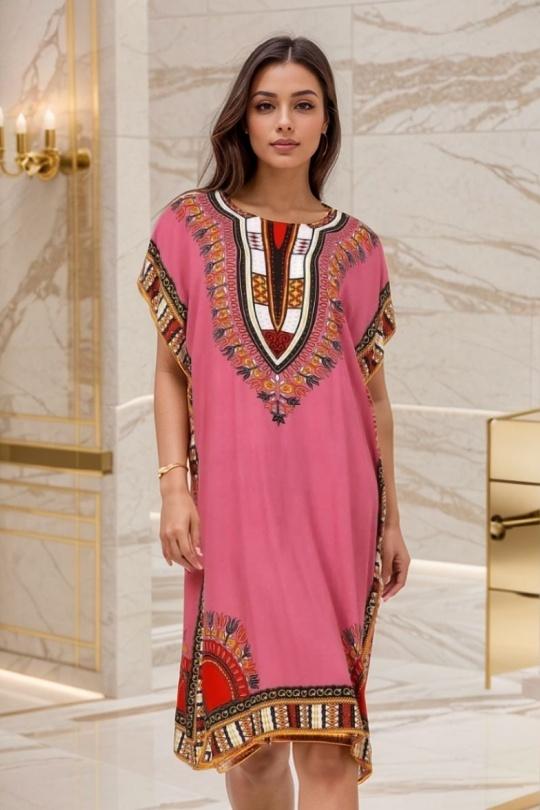Midi dresses Women Mixed colors LUSA 1208-3 Efashion Paris