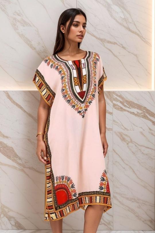 Midi dresses Women Mixed colors LUSA 1208-3 Efashion Paris