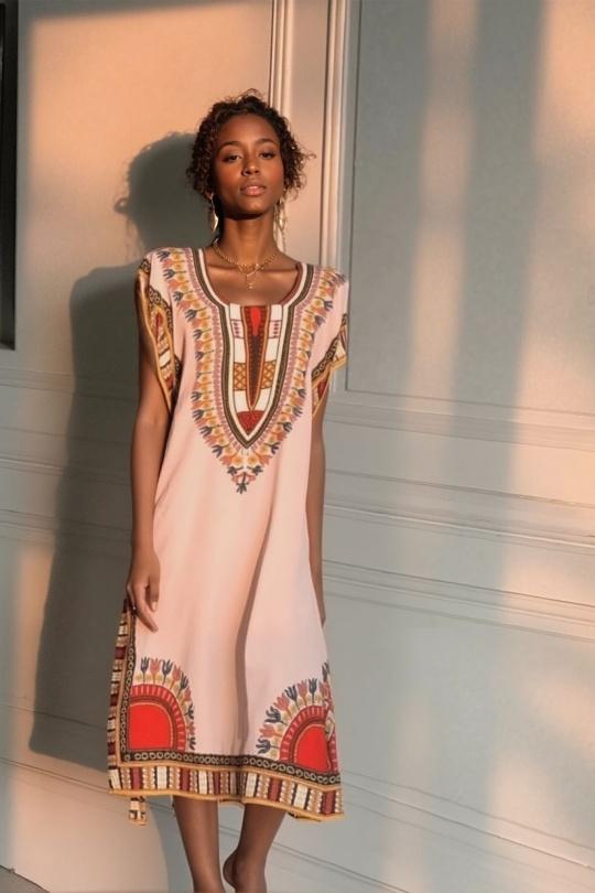 Midi dresses Women Mixed colors LUSA 1208-3 Efashion Paris