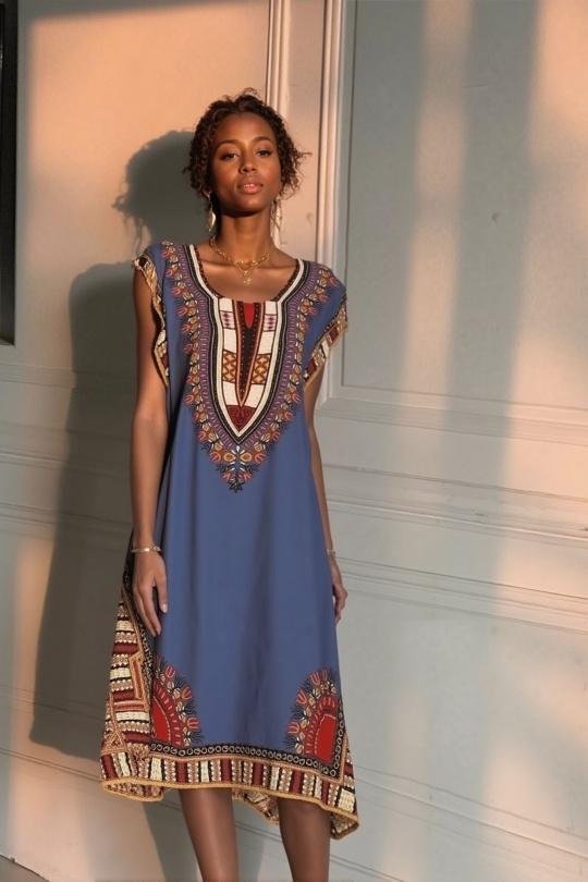 Midi dresses Women Mixed colors LUSA 1208-3 Efashion Paris