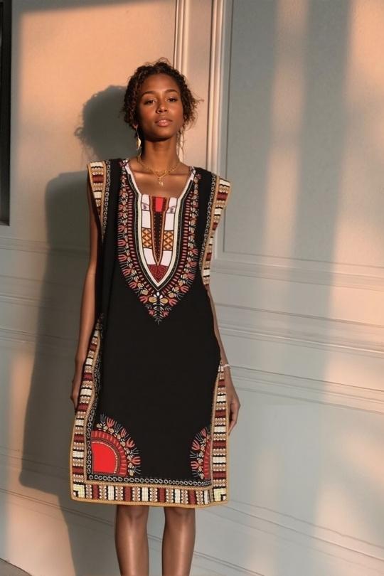 Midi dresses Women Mixed colors LUSA 1208-3 Efashion Paris
