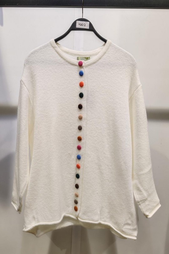 Cardigans Women White LUSA H2612 Efashion Paris