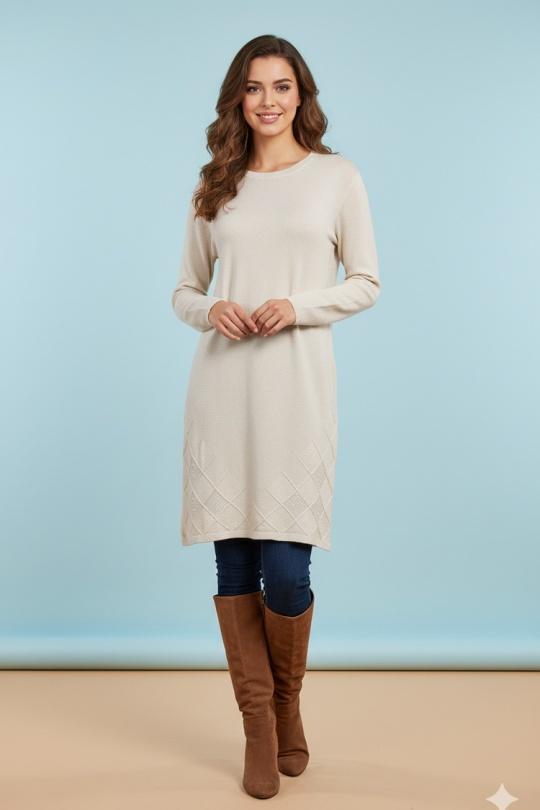 Midi dresses Women Mixed colors LUSA H2609 Efashion Paris