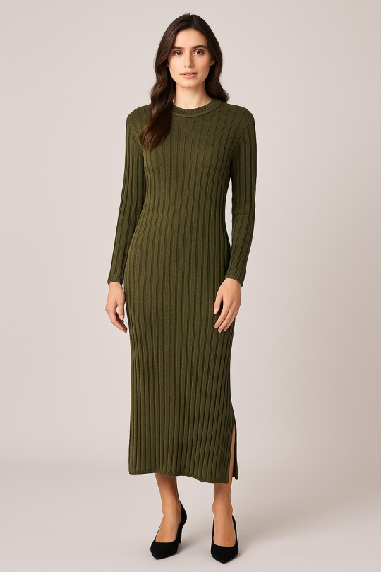 Maxi dresses Women Khaki LUSA H2622 Efashion Paris