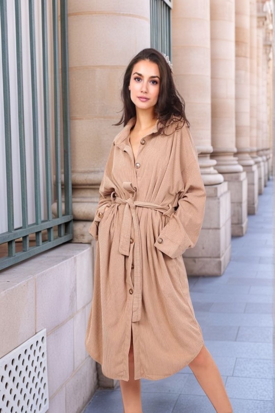 Robes mi-longues Femme Couleurs mélangées LUSA 8805 Efashion Paris