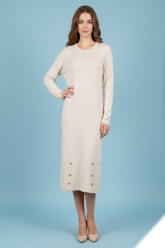 Midi dresses Women Mixed colors LUSA H2607 Efashion Paris