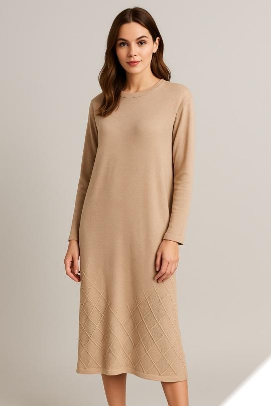 Midi dresses Women Mixed colors LUSA H2609 Efashion Paris