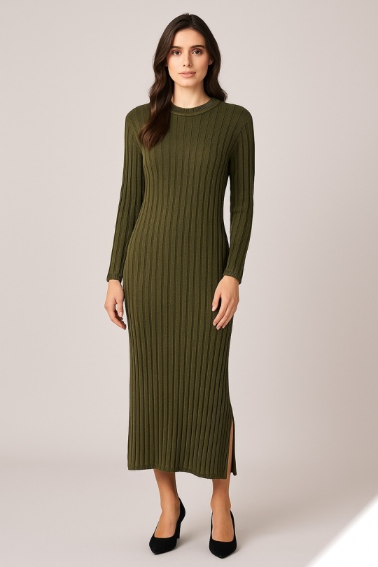 Maxi dresses Women Khaki LUSA H2622 Efashion Paris