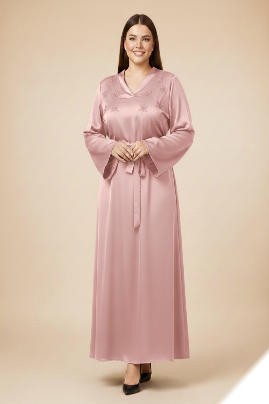 Robes longues Femme Rose LUSA HM05 Efashion Paris