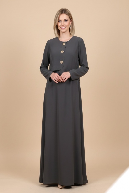 Robes longues Femme Bleu LUSA HM07 Efashion Paris