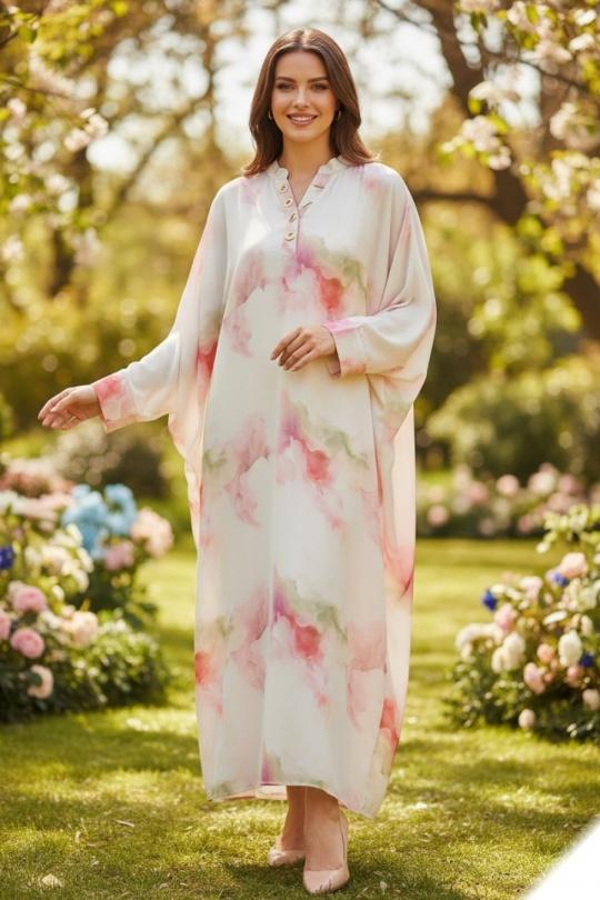 Robes longues Femme Rose LUSA F26003-2 Efashion Paris