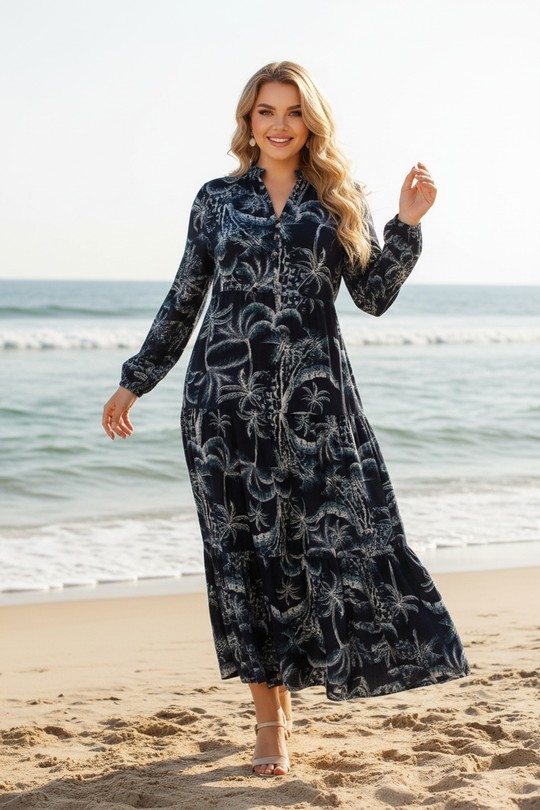 Maxi dresses Women Mixed colors LUSA 939-11 Efashion Paris