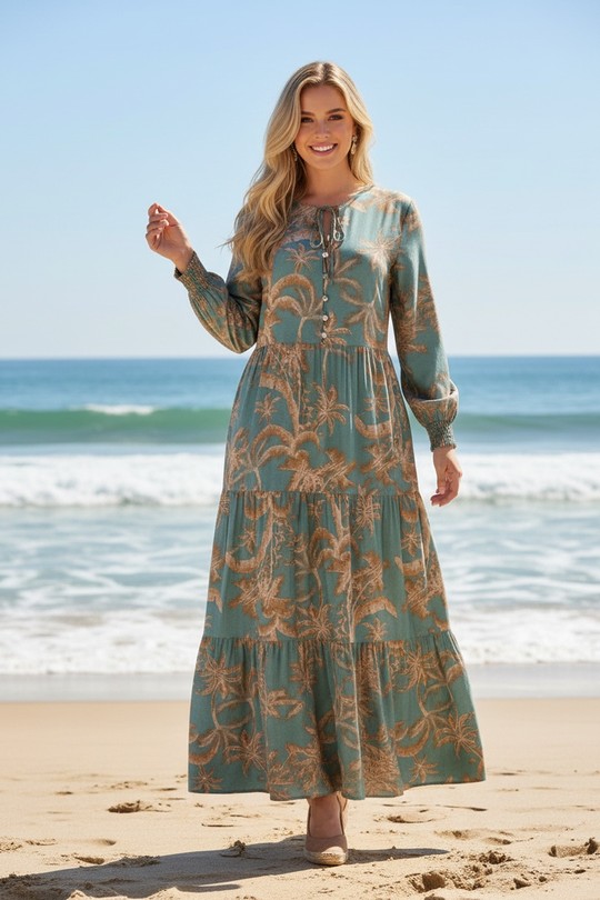 Maxi dresses Women Mixed colors LUSA 939-11 Efashion Paris