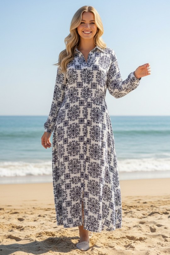 Robes longues Femme Vert LUSA D1026-3-PACKBIG Efashion Paris