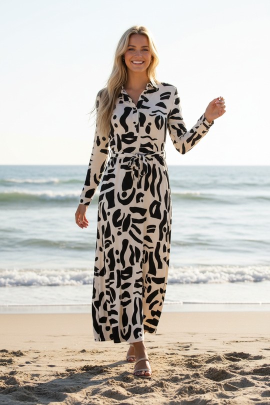 Robes longues Femme Vert LUSA D1029-1 Efashion Paris