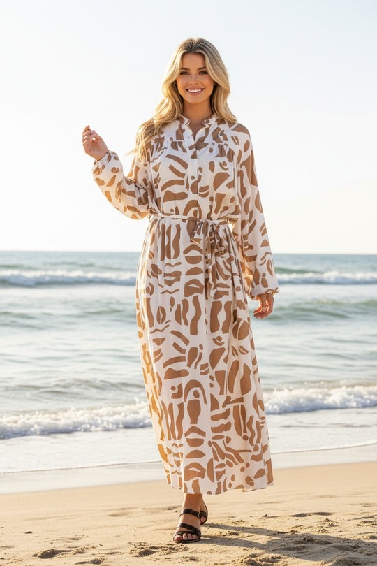 Robes longues Femme Vert LUSA D1029-1 Efashion Paris