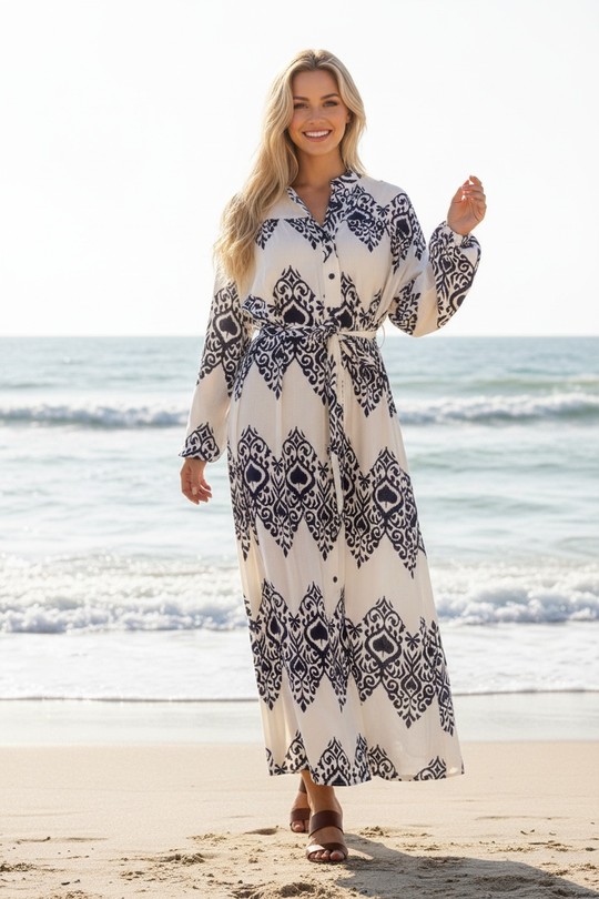 Robes longues Femme Vert LUSA D1029-3 Efashion Paris