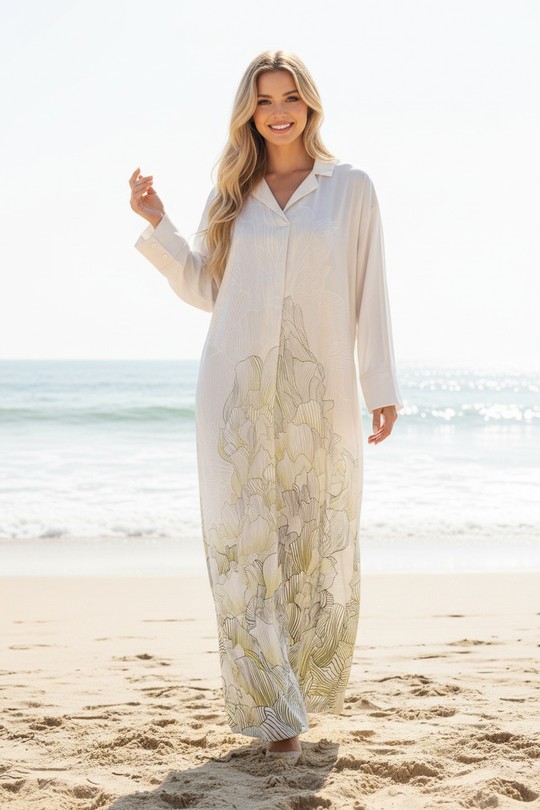 Maxi dresses Women D10025-1-BEIGE LUSA | Efashion Paris on eFashion.