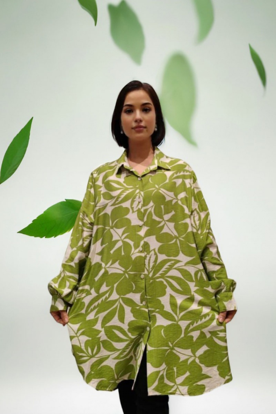 Shirts Women Green LUSA 922-2 #c Efashion Paris
