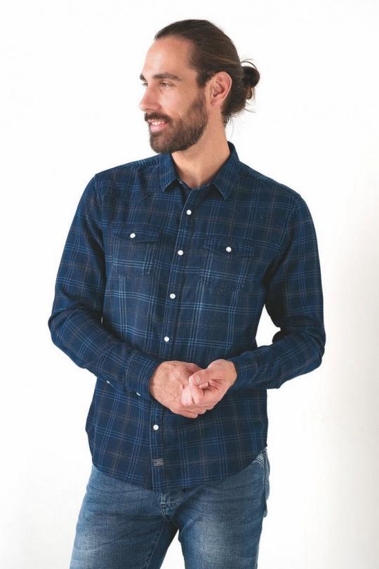 Shirts Men Indigo RMS26     4777 Efashion Paris