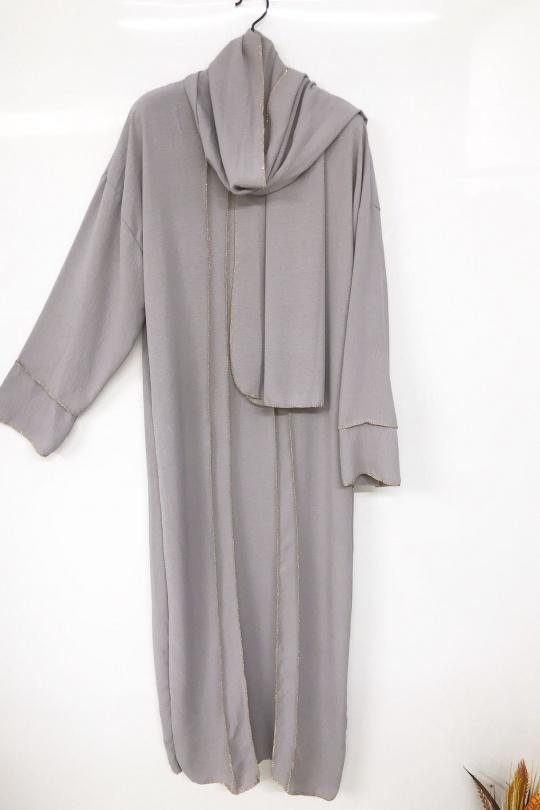 Abaya Femme Marron imod IM326 Efashion Paris