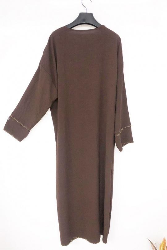 Abaya Femme Marron imod IM326 Efashion Paris