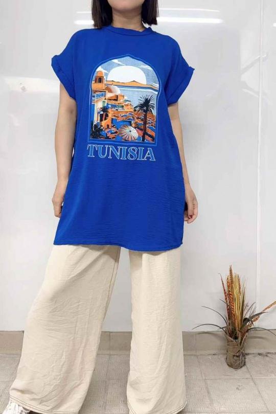 Tunics Women Royale blue imod IM580 Efashion Paris